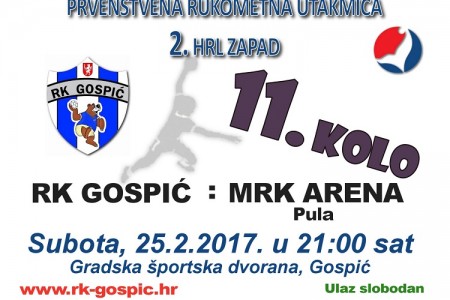 U subotu rukometna utakmica Gospić-Arena