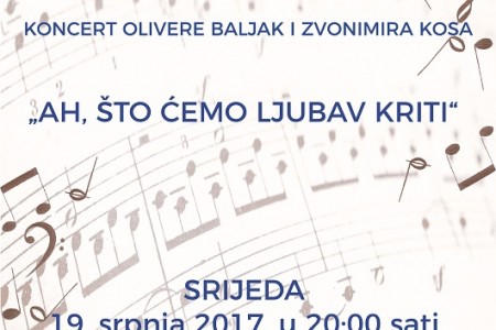 Olivera Baljak i Zvonimir Kos daruju nam koncert povodom Dana grada Gospića