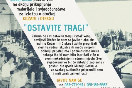 OSTAVITE TRAG – muzejska akcija prikupljanja građe o otočkoj Kožari i Oteksu