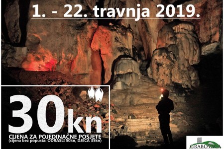 U ponedjeljak 1.travnja Pećinski park Grabovača otvara svoja vrata za posjetitelje
