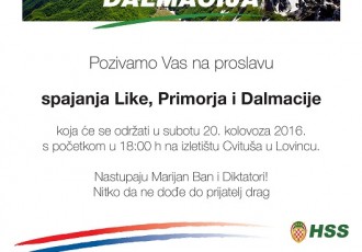 Spajanje Like,Dalmacije i Primorja u Lovincu