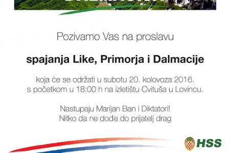 Spajanje Like,Dalmacije i Primorja u Lovincu