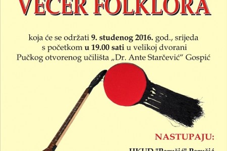 Večer folklora u Gospiću