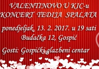 KIC Gospić za Valentinovo vam daruje koncert Tedija Spalata