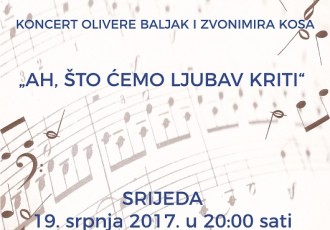Olivera Baljak i Zvonimir Kos daruju nam koncert povodom Dana grada Gospića