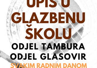 U Otočcu su u tijeku upisi u glazbenu školu za glasovir i tamburu