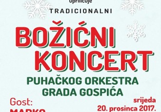 U srijedu tradicionalni Božićni koncert Puhačkog orkestra, gost Marko Škugor