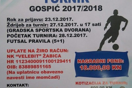 Prijavite svoje ekipe na Zimski malonogometni turnir 2017./2018.!