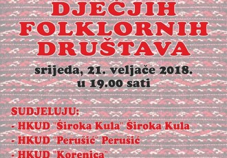 Zbog loše vremenske prognoze odgođen Susret dječjih folklornih društava