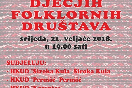 Zbog loše vremenske prognoze odgođen Susret dječjih folklornih društava