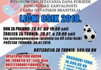 Prijavite se za malonogometni turnir u Ličkom Osiku!!!