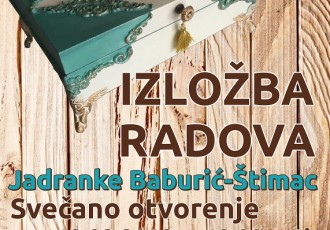 Večeras otvaranje izložbe radova Jadranke Baburić- Štimac