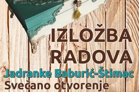 Večeras otvaranje izložbe radova Jadranke Baburić- Štimac