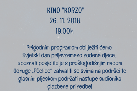 U ponedjeljak u Gospiću priredba  “Najljepši glas za Pčelice”. Dođite!!!