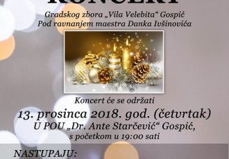 Večeras u Gospiću jubilarni, deseti Božićni koncert Gradskog zbora “Vila Velebita”!