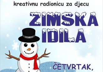 U četvrtak 13.prosinca u gospićkoj knjižnici radionica za djecu “Zimska idila”!