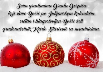 Gradonačelnik Karlo Starčević čestitao Božić svima koji ga slave po julijanskom kalendaru