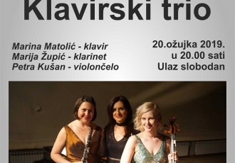 Klavirski trio u srijedu nastupa u Gospiću