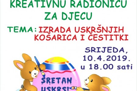 Danas u knjižnici u Gospiću radionica u susret Uskrsu