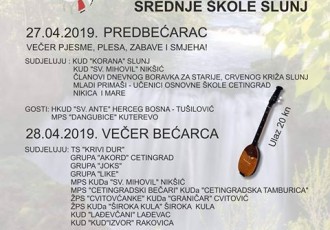 Večeras ženska pjevačka skupina  KUD-a  Široka Kula nastupa na večeri bećarca u Slunju