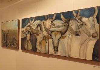 Šišmiši, boškarini, bizoni i pejzaži Marice Vrkljan Bazjak krase galeriju Muzeja Like Gospić