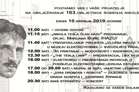 U srijedu 10.srpnja MC Nikole Tesle organizira obilježavanje 163 godine od Teslina rođenja