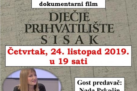 Večeras Tribina četvrtkom uz dokumentarni film “Dječje prihvatilište Sisak”