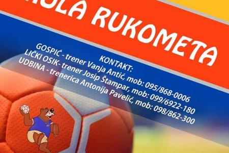 Upiši se u Školu rukometa RK Gospić