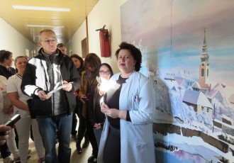 LIJEPA PRIČA: Likovna udruga Lika Općoj bolnici Gospić donirala mural prepoznatljivog motiva grada Gospića