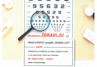 Srijedom o zdravlju, 5.veljače o zdravlju  vida i očnog tlaka