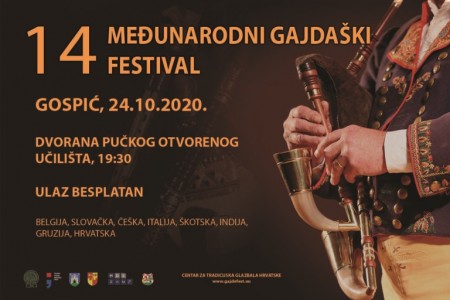 U Gospiću u subotu 24.listopada od 19:30 sati 14.međunarodni gajdaški festival