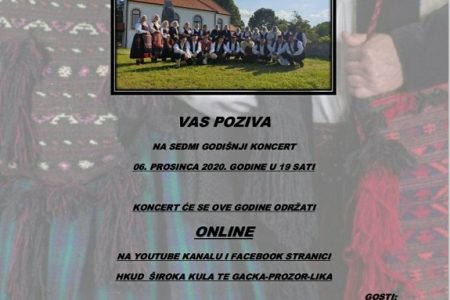 NE PROPUSTITE:online godišnji koncert HKUD-a Široka Kula