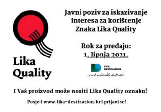 Raspisan Javni poziv za iskazivanje interesa za korištenje Znaka Lika Quality
