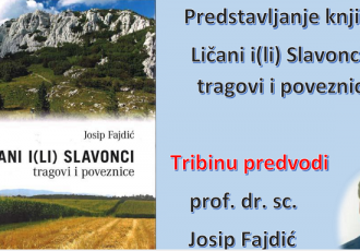 U četvrtak 1.srpnja predstavljanje knjige “Ličani i(li) Slavonci tragovi i poveznice”