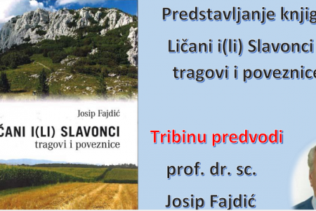 U četvrtak 1.srpnja predstavljanje knjige “Ličani i(li) Slavonci tragovi i poveznice”