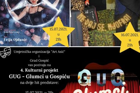 Danas i sutra u Gospiću dvije hit predstave u sklopu projekta Glumci u Gospiću