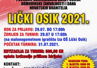 Prijavite svoje ekipe na malonogometni turnir “Lički Osik 2021.!