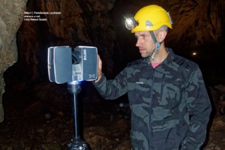 Probno lasersko snimanje spilje Samograd