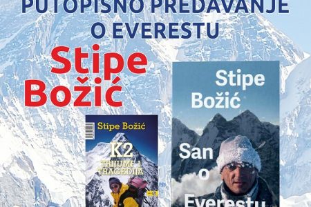 U srijedu, u Samostalnoj narodnoj knjižnici Gospić, Stipe Božić održat će  putopisno predavanje  o Everestu