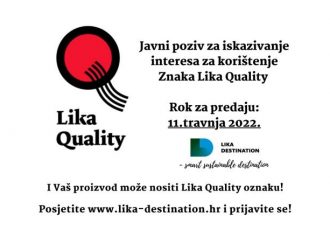 Otvoren 5.  Javni poziv za iskazivanje interesa za korištenje Znaka Lika Quality