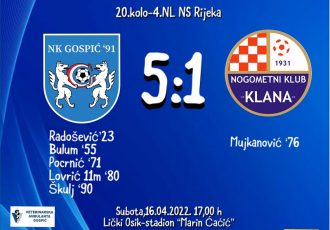 BRAVO: Gospić 91 sa čak 5:1 nadigrao Klanu