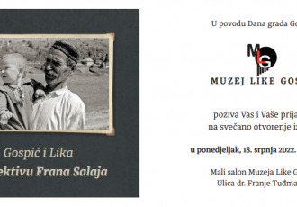 Večeras u Muzeju Like otvorenje izložbe “Gospić i Lika u objektivu Frana Salaja”