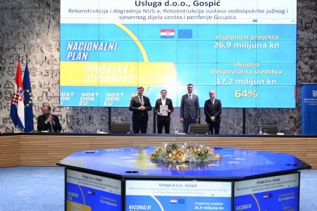 Odlična vijest za Grad Gospić : kroz NPOO (Nacionalni plan oporavka i otpornosti) potpisani ugovori i dodijeljena sredstva za vodno gospodarstvo – Gospiću 27 milijuna kuna