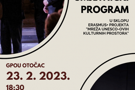 Klapa Munita, HKUD Široka Kula, FD Otočac i tamburaški orkestar u velikoj dvorani Učilišta u Otočcu