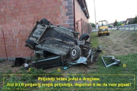 20-godišnjak iz Gospića vozio pod utjecajem alkohola, bez položenog vozačkog ispita i prouzročio prometnu nesreću