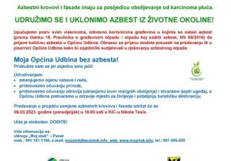 Večeras u Udbini predavanje o zamjeni azbestnih krovova i fasada