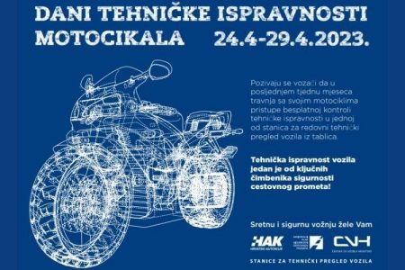 Od ponedjeljka do subote provodit će se Dani tehničke ispravnosti motocikala