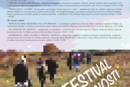 Festival znanosti Odjela za nastavničke studije Gospić