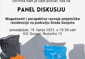 Uskoro u Gospiću panel diskusija na temu: “Mogućnosti i perspektive razvoja umjetničke rezidencije na području Grada Gospića“