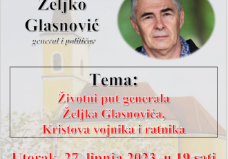 Večeras u Pastoralnom centru župe svetoga Josipa u Ličkom Osiku tribina generala i političara Željka Glasnovića